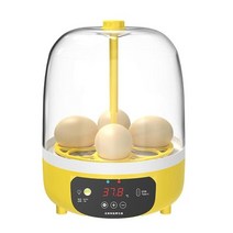 병아리부화기 가정용 자동 계란 달걀 mini 8 egg incubator 가금류 인큐베이터 brooder 디지털 온도 제어 인큐베이터 해처 for 치킨 새 b8g2, 노란색