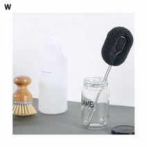 현모양처 스펀지 생활용품 주방 우레탄솔 스텐손잡이 수세미, 블랙