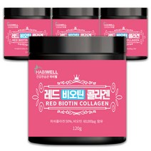 하비웰 레드 비오틴 콜라겐 분말 가루 120g(2개월분 비오틴 60 000ug함유 프리미엄제품), 120g, 4개