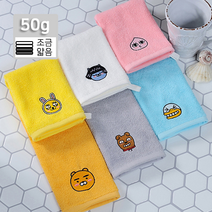 카카오 프렌즈 핸드 고리 타올 수건 타월 순면 코튼 핸드타올 어린이집 유치원 이름 캐릭터, 오렌지(라이언)