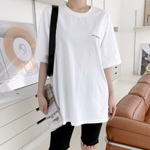 시크블랙 부리오 프린팅 박시 긴팔 티셔츠-T8930K22