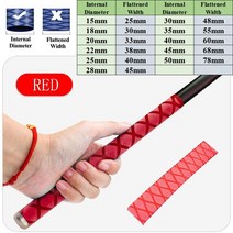 전선열수축튜브 전기튜브 투명낚시 막대에 대 한 Anti-slip 열 수축 튜브 DIY 라켓 슬리브 전기 절연 5 색, 04 Red_11 50mm_01 0.2M