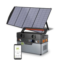 A엘엘POWERS 휴대용 파워 스테이션 백업 배터리 및 태양 전지판 발전기 700W / 1500W 비상 전원 공급 장치 18V, [02] 700W 200W, [01] EU