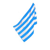 BY LORA 테리 면 카바나 비치 타월 오렌지 화이트 4개 세트 USA 미국, Aqua/White_Beach Towels - Qty