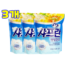 댕이몰 LG 샤프란 햇빛건조 섬유유연제 2리터용 핑크플로랄 프레쉬아로마 코튼앤머스크(택1), 프레쉬아로마향, 3개