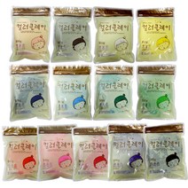 대한산업 컬러클레이 500g 대용량 리필 지퍼백 18색상, 형광분홍