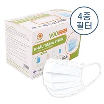 기타 4중필터 비순 페이스 V90 덴탈 마스크 50매 블루