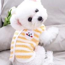 코코스튜디오 예쁜 강아지옷 고양이 데일리 수면조끼, 테리 수면조끼/옐로우