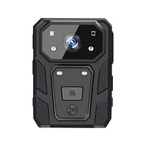 CAMMHD 바디 카메라 64GB 1080P 오디오 녹음이있는 경찰 휴대용 웨어러블 카메라 3200mAh 적외선 암시 적색과 파란색 빛 알람 루프 촬영 IP66 방수 법 집행 기관용 범죄 방지 H10
