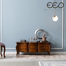 [이드가구] 프렌치 빈티지 엔틱가구 우드 엔틱 TV장 겸용 거실장 R1497, 단품