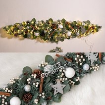 LED 노르딕그레이가렌드&센터피스 100cm_P 크리스마스 장식 소품, 백색