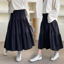 NewCare 여성 롱스커트 츄리닝치마 캉캉롱치마 무지 밴딩스커트