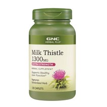 GNC 밀크씨슬 1300 mg 실리마린 엑스트라 스트렝스 캐플렛 밀크시슬 120정 1개, 기본