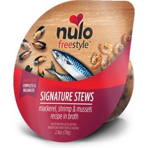 Nulo FreeStyle 고등어 새우 홍합 스튜 Wet Cat Food 2.8온스 파우치 24개입