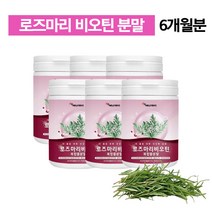 로즈마리 비오틴 마리골드 분말 120g 로즈마리비오틴 복합물 로즈마리추출물 가루 추출분말 추출물등 복합물 글루타치온 글루치타온 페놀산 온가족 패밀리 여성 30대 40대 50대, 6개
