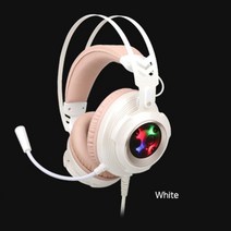 CH60 리얼 7.1 진동 RGB LED 게이밍 헤드셋 (화이트)