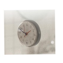 어린이집 칸막이 타일부착시계 샤워부스물막이 방수시계 소형벽시계 욕실흡착시계 작은벽시계 흡착시계, 그레이