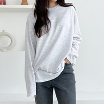특양면 파스텔 박스핏 여성 긴팔 티셔츠 8color