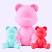 카리보 허그베어 차량용방향제 ver.2, 파스텔 레드(Pastel red), 베이비 파우더(Baby powder)