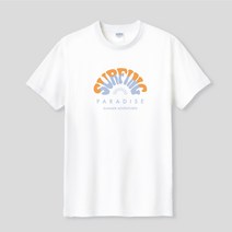 서핑 파라다이스 브랜드 남여공용 반팔 티셔츠
