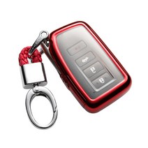 렉서스 IS ES RX NX 스마트키 키케이스 키홀더 키링, 04. BLACK (RED), B TYPE (KEY RING)