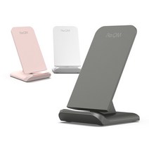 리큐엠 15W 초고속 무선충전기 스탠드 QWC-Q1500, 화이트, 화이트, 1개