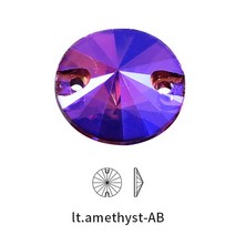 보조배터리온열매트 라운드 Rivoli 반짝이 유리 납유리 모조 다이아몬드 바느질 액세서리 크리스탈 웨딩 드레스 B2586, [01] 8mm--84pcs, [39] Light Amethyst AB