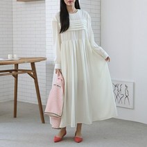 신세계TV쇼핑 [옷자락] 여성 주름 셔링 살랑살랑 봄 오버핏 쉬폰 롱원피스