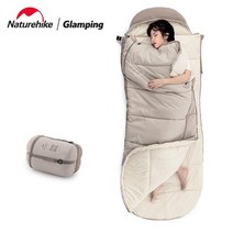 Naturehike 네이처하이크 침낭 아웃도어 보온침낭 차박준비물 캠핑용품점 차박용품 캠핑용품풀세트, 가을과 겨울  M400 솔잎 그린