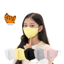 숨그림 50매 무직타이거 KF94 2D 소형 마스크, 블랙_대형_50매