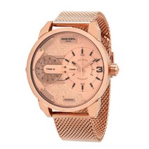 디젤 Diesel DZ5600 리틀 대디 46mm 로즈 골드 메탈 남자 패션 손목 시계