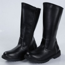 승마부츠 여성 가죽 스웨이드 롱부츠 088, 검은색 아동용 승마 부츠_30(한국사이즈200mm)