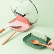 디자인 국자 조리도구 받침대 냄비뚜껑거치대, 1개, 조리도구받침대_엘체그린
