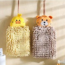 토느솔 캐릭터 셔닐 핸드타월, 노랑오리 곰돌, 1개