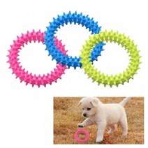 애견씹기 컬러 링 애견 장난감 터그놀이 치석제거 컬러링 애견장난감 고무 강이지놀이감, 애견씹기BL05587블루