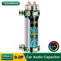 슈퍼 캐패시터 9.0 패럿 커패시터 자동차 오디오 파워 서브우퍼 수정 9 패럿 커패시터 전압 디스플레이 필터 커패시터, 9.0자