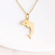 [골드팡] 14k/18k 점핑돌핀 펜던트(당일발송) 돌고래 여성용 슬림민자 데일리 기본 심플 정품 고급 금