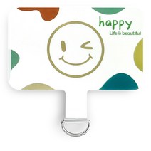 네츄럴파크 스마트폰 D형고리 태그홀더 행온택, D형고리태그홀더-윙크스마일