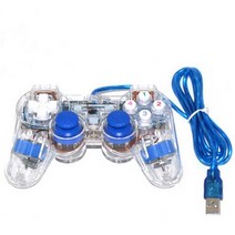 유선 게임 컨트롤러 USB 패드 조이스틱 PC 용 Win7/8/10 XP Windows 노트북 컴퓨터 빛나는, 01 blue