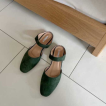 보드미 여자데일리슈즈 뒷굽 없는 여성뮬 신발 스웨이드 샌들 발편한 여성화