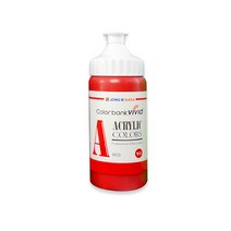 칼라뱅크 비비드 아크릴물감 220ml 낱색 15칼라, 레드, 1개