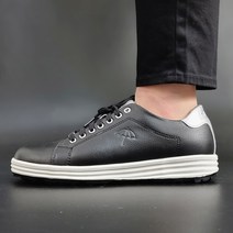 아놀드파마 클래식 남성 소가죽 골프화 스파이크리스 발편한 골프 운동화 블랙 화이트 연습용 필드용 심플 스니커즈 커플 추천 하이브리드