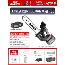 소형 충전식 전기톱 직소기 전기톱 목공 미니 톱 체인 휴대용 절삭 절단기 배터리 전동, 12인치 플래그십[15노트30AH]2전기2체인