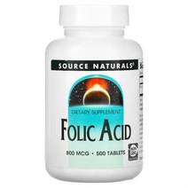Source Naturals Folic Acid 소스내추럴스 엽산 800 mcg 500정 1개