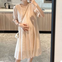 루즈핏 여름 반팔 하객 오피스 임부복 임산부 원피스 만삭까지 여름