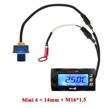 디지털 미니 미터 로프 듀얼 온도 측정기 오일 게이지 오토바이 실린더 전압 시, Meter-14mm-16x1.5