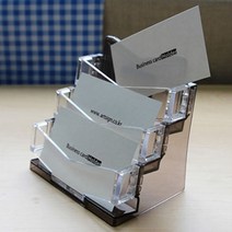 디자인 3단 명함꽂이 아크릴 POP 쇼케이스 디저트 음료 쿠폰 음식점 상점 차량 영업점 회사, 투명