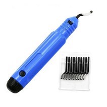 디버링 툴 이바리 면취 모따기 Trimming Knife Scraper Edge Deburring Head Cutters Set Burr Remover Hand Tool For W, [03] EO2000 Handle