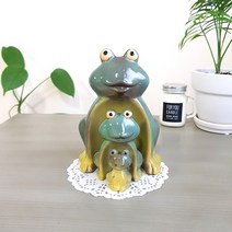 대진무역 인테리어소품 동물모형장식품 집들이선물 부엉이장식 동물소품, 개구리3P