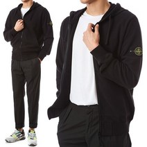 스톤아일랜드 와펜패치 코튼 기모 후드 집업/771564220 V0029